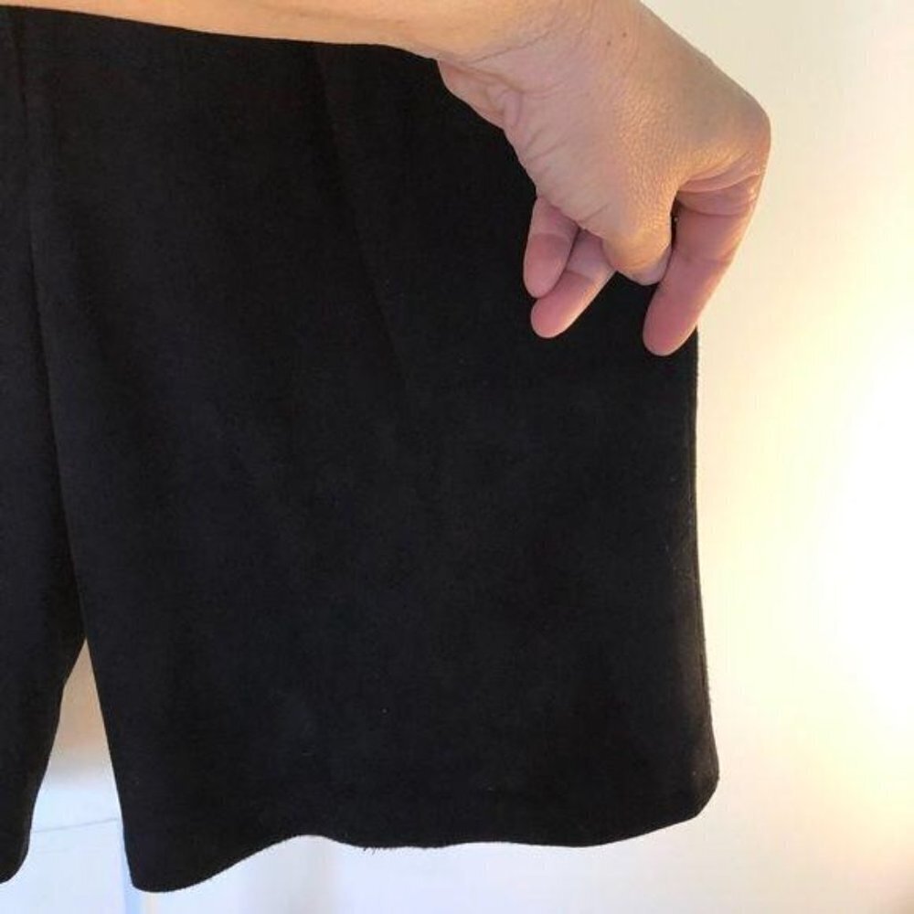Erez Vintage Womens Shorts Size 8 Black Suede Leather Lined High Waisted USA - Picture 7 of 9